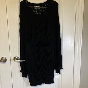 Black sweater dress